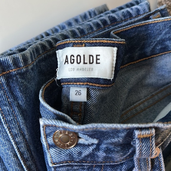 Agolde Vintage High Rise Flare Jeans in Absolute - Picture 14 of 15